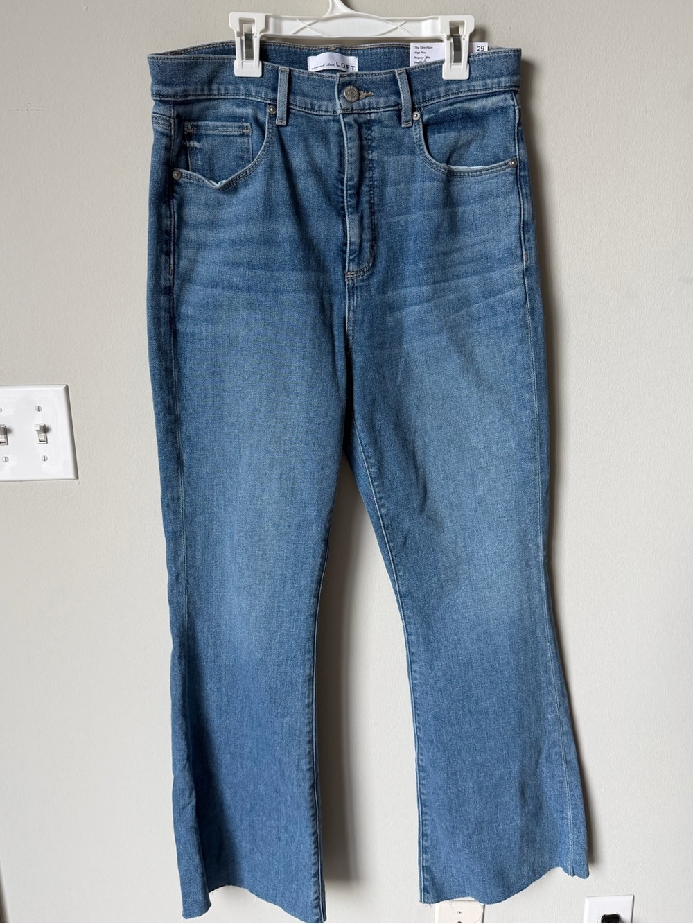NWT LOFT The Slim Flare High Rise Medium Wash